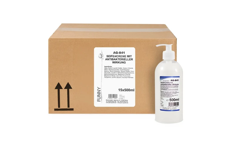 Antibakterielle Seife in Pumpflasche