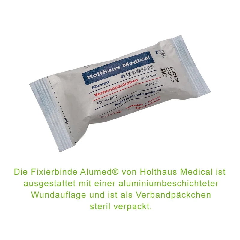 Holthaus Medical Alumed® Verbandpäckchen mit Kompresse, steril, Größen