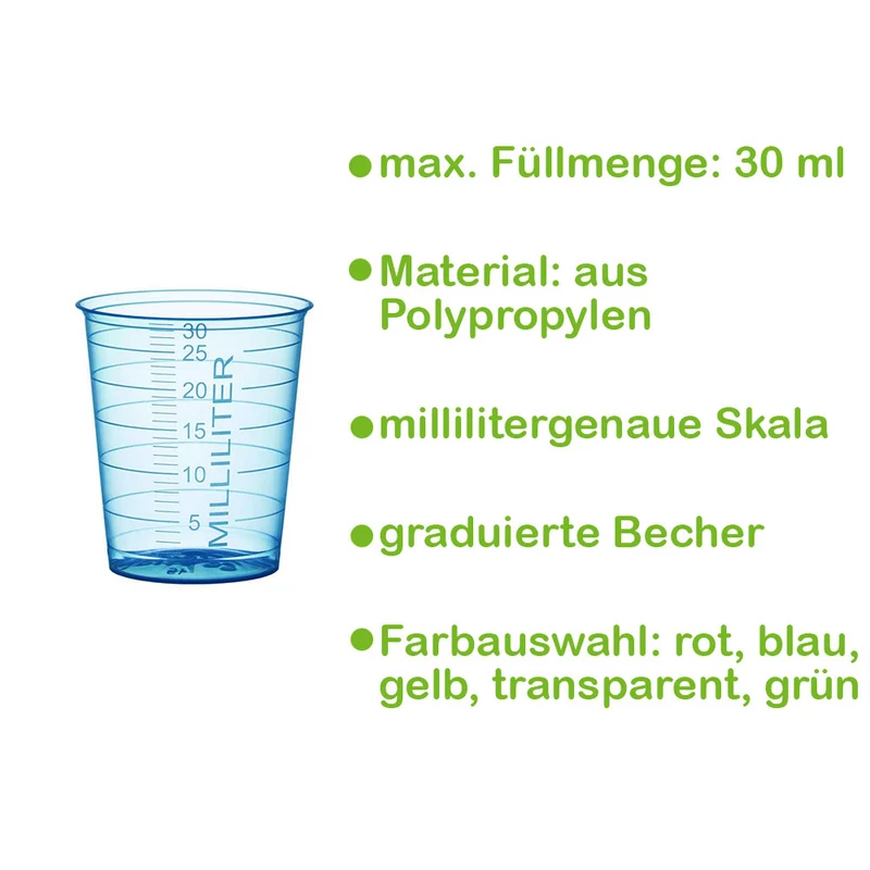 Med Comfort Einmal-Medizinbecher, 30ml, 80St, Farben