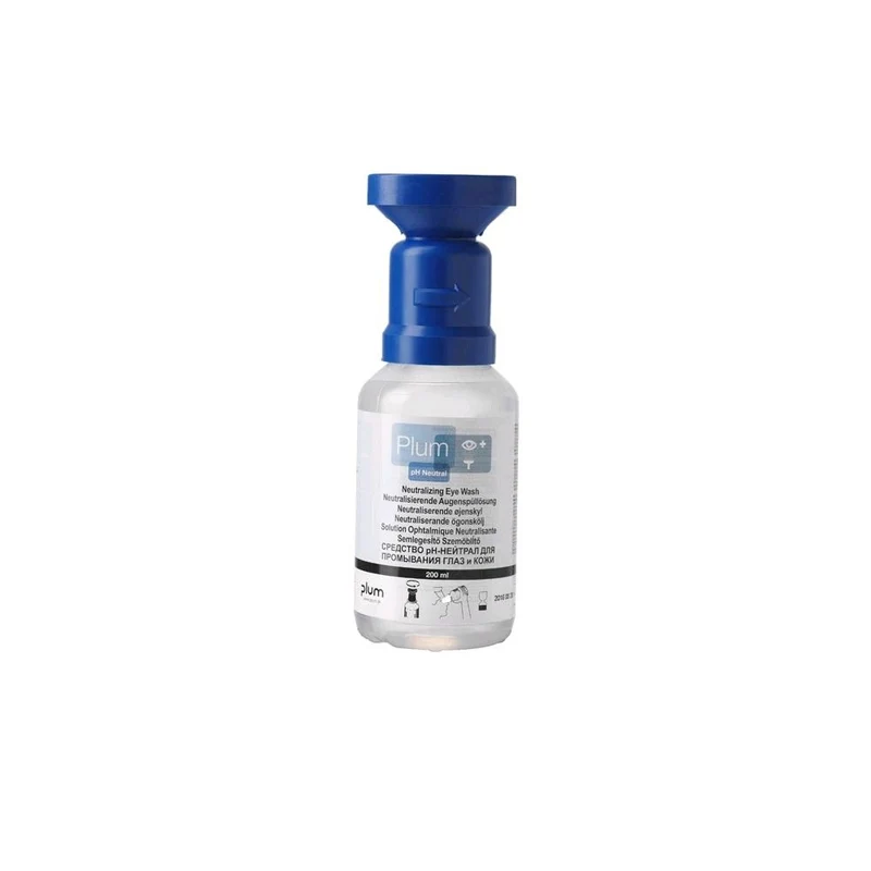 Plum Augenspülflasche mit Einfachem oder Duo Augenaufsatz, pH Neutral