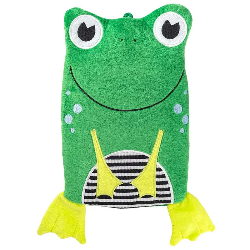 Hugo Frosch Öko Wärmflasche 0,8 L, Veloursbezug, versch. Tiere