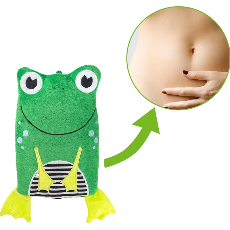 Hugo Frosch Öko Wärmflasche 0,8 L, Veloursbezug, versch. Tiere