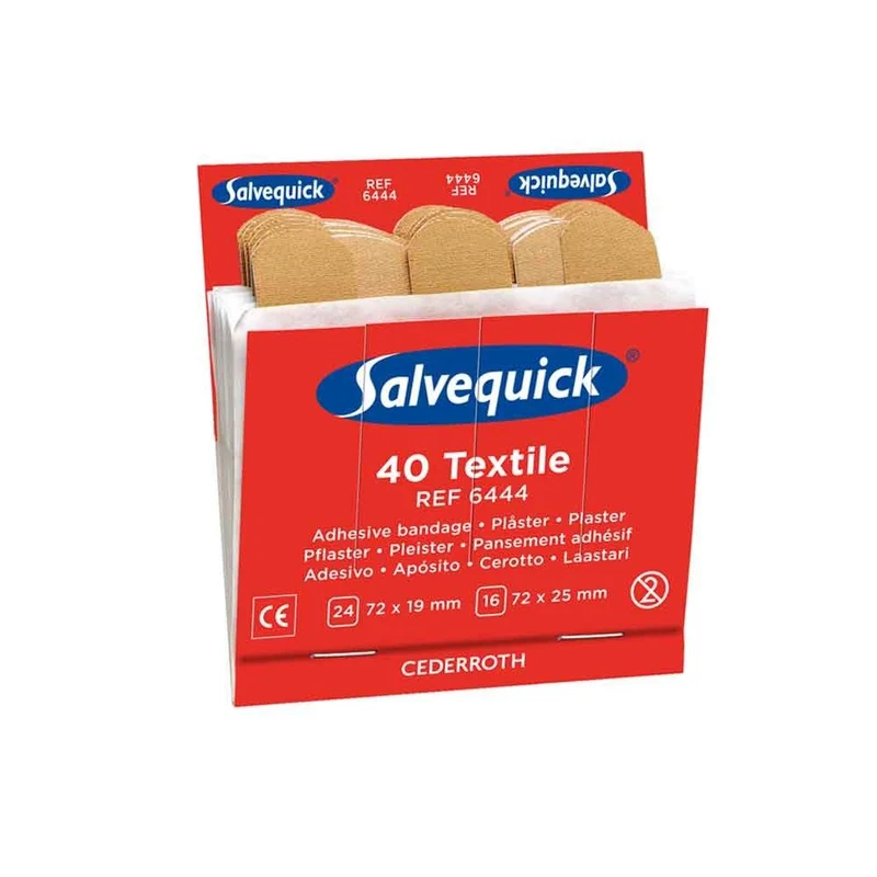 Cederroth Salvequick Pflasterstrips Refill, Sofortpflaster-Set, Größen