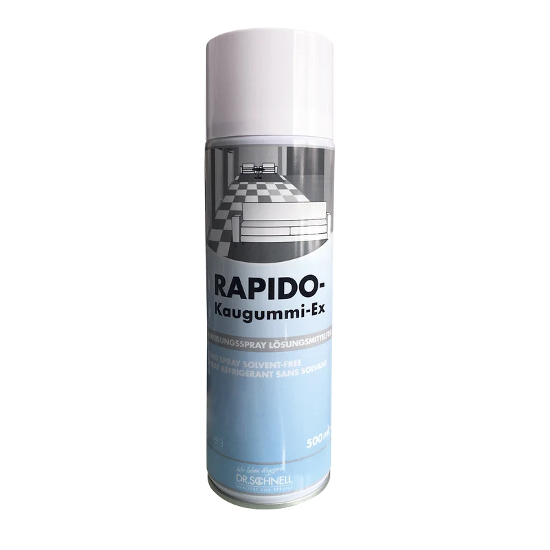 Dr. Schnell RAPIDO-Kaugummi-Ex Vereisungsspray - Zur Entfernung von Kaugummis auf Textilien, Bodenbelägen und Oberflächen - 500 ml Sprühdose