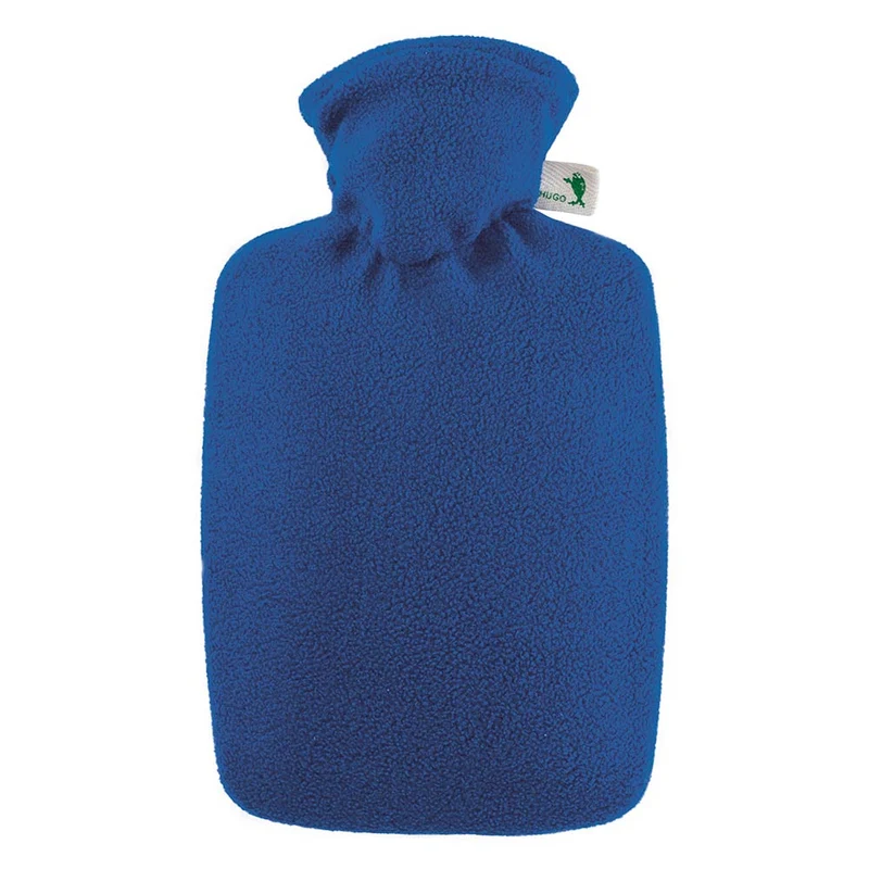 Hugo Frosch Klassik Wärmflasche 1,8 L, Fleecebezug, rot o. blau