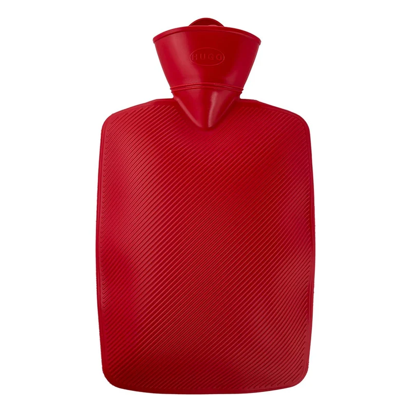 Hugo Frosch Klassik Wärmflasche 1,8 L, Lamelle, rot o. blau
