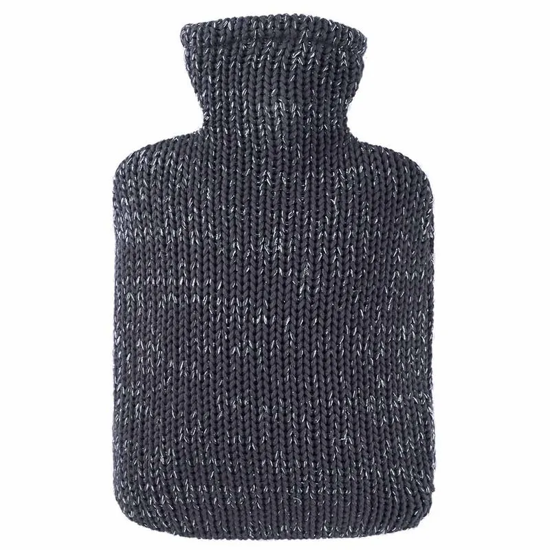 Hugo Frosch Klassik Wärmflasche 1,8 L, Strickbezug Lurex, versch. Farben
