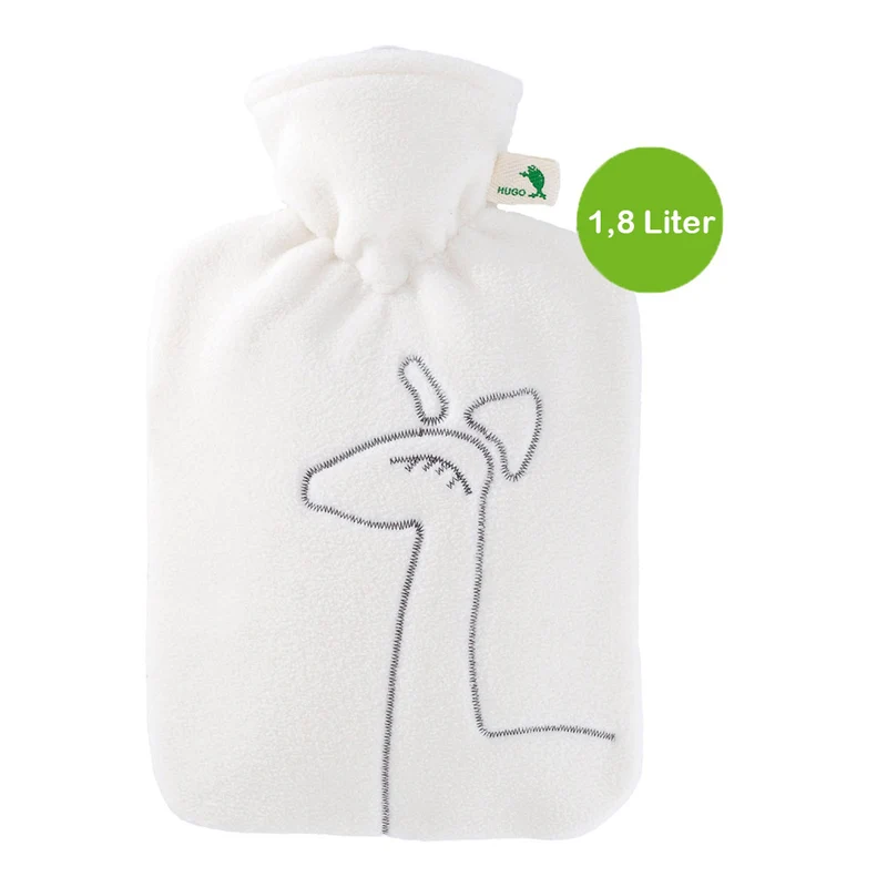 Hugo Frosch Klassik Wärmflasche 1,8 L, Doublefleecebezug, versch. Farben