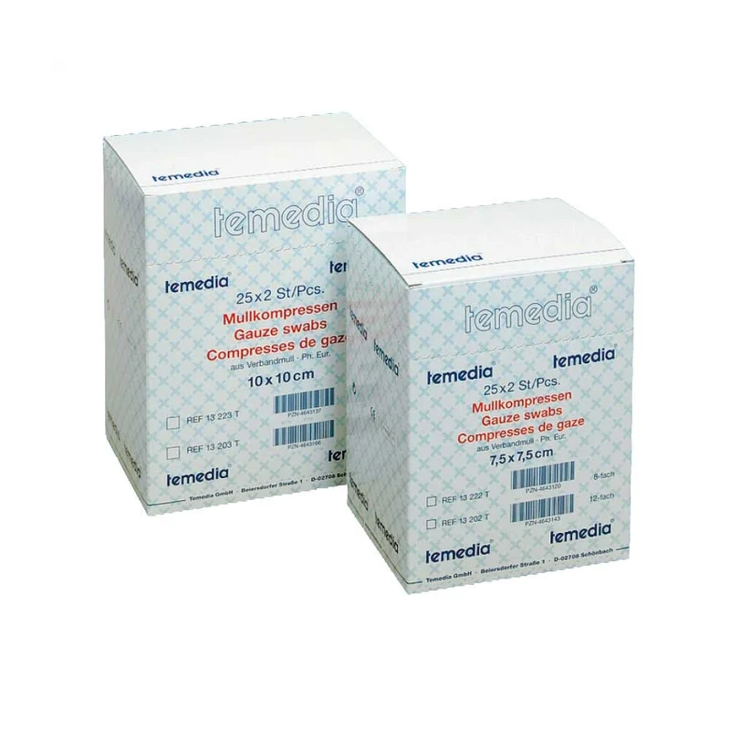 Holthaus Medical Temedia Mullkompresse steril, 12-fach, 17-fädig