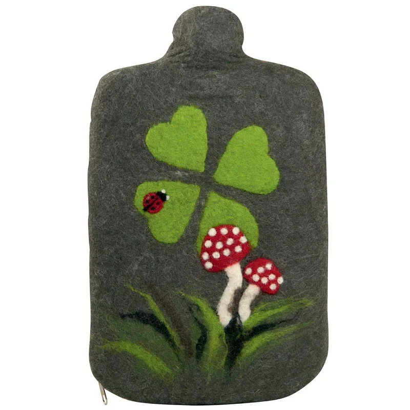 Hugo Frosch Klassik Wärmflasche 1,8 L, Filzbezug, versch. Muster
