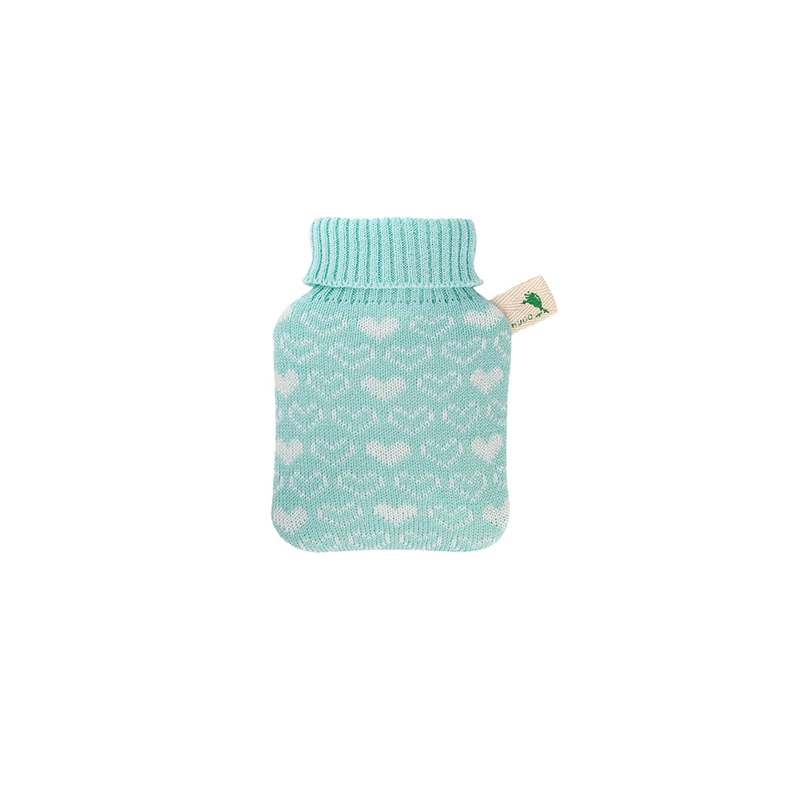 Hugo Frosch Mini Wärmflasche 0,2 L, Strickbezug, versch. Herzbezüge