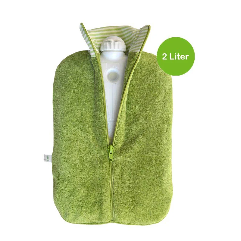Hugo Frosch Öko Wärmflasche 2,0 L, Biobezug, versch. Farben