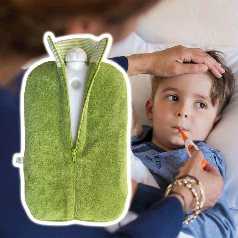 Hugo Frosch Öko Wärmflasche 2,0 L, Biobezug, versch. Farben