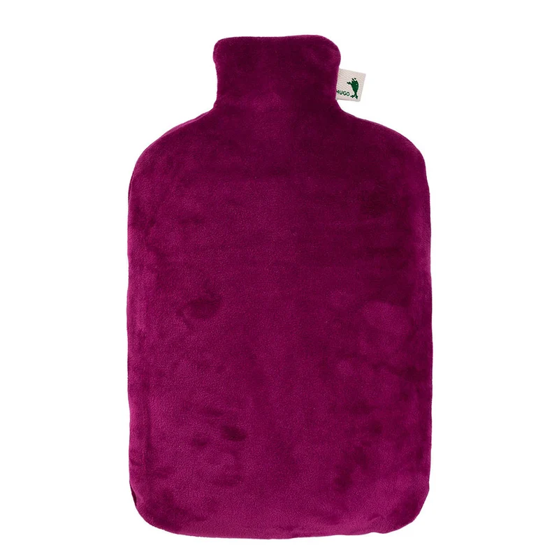 Hugo Frosch Öko Wärmflasche 2,0 L, Nickibezug, versch. Farben