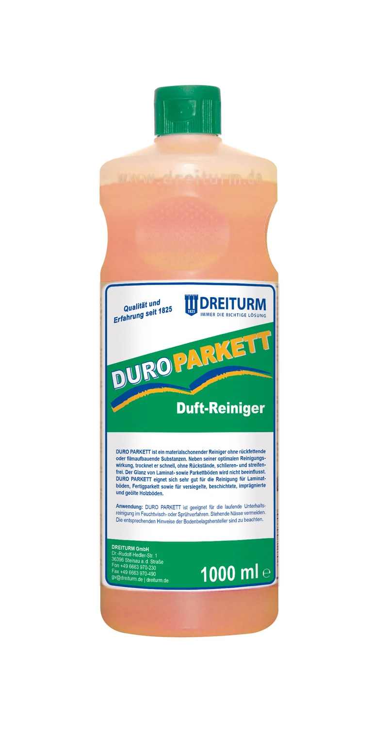 Dreiturm Duro-Parkett - Laminat- und Parkettreiniger - 1 Liter Flasche