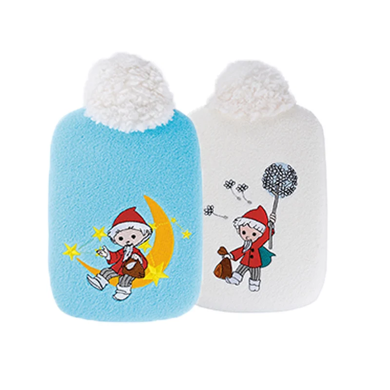 Hugo Frosch Öko Wärmflasche 0,8 L, Softfleece, Sandmann, versch. Farben