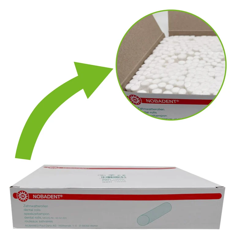 Nobadent® Zahnwatterolle, versch. Größen / Stückzahlen