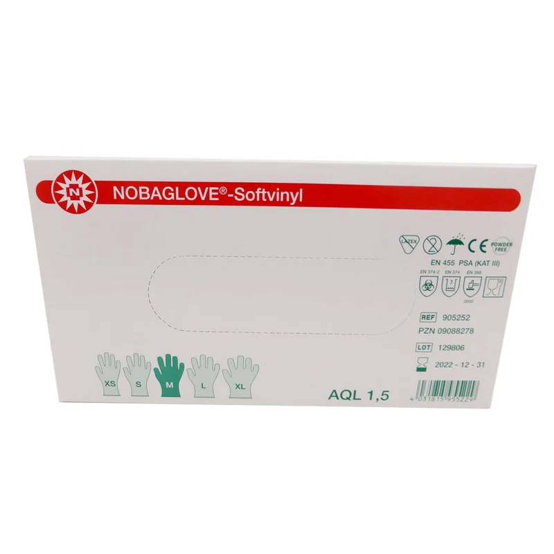 Noba NOBAGLOVE®-Softvinyl Einmal-Handschuhe, XS-XL, 100St