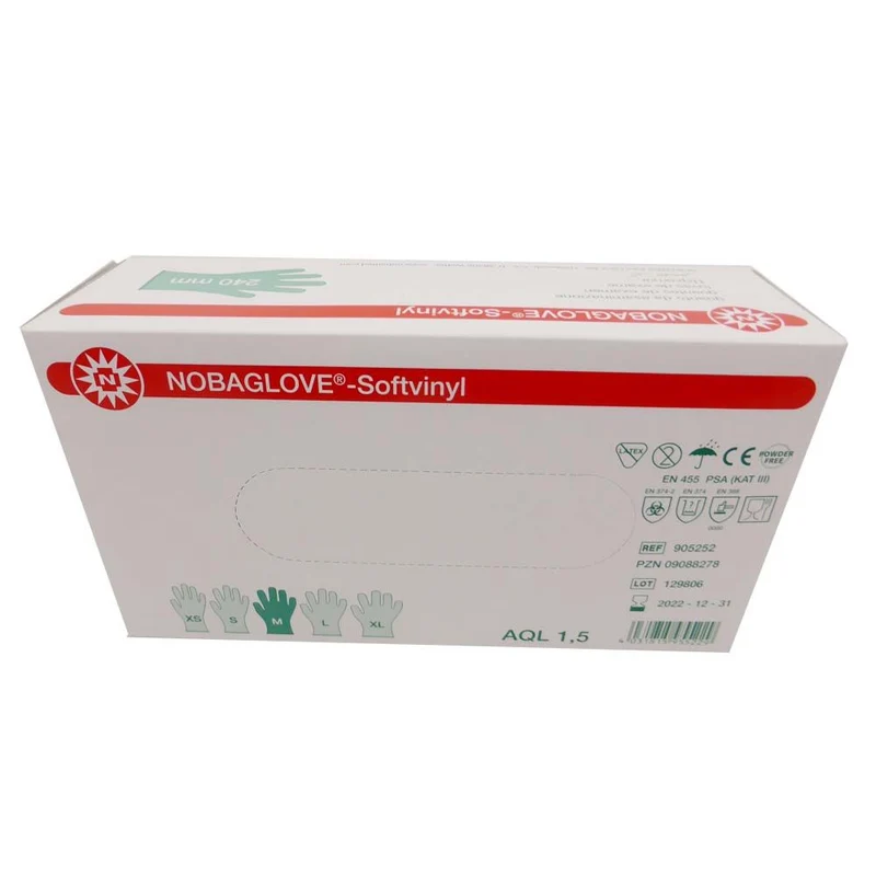 Noba NOBAGLOVE®-Softvinyl Einmal-Handschuhe, XS-XL, 100St