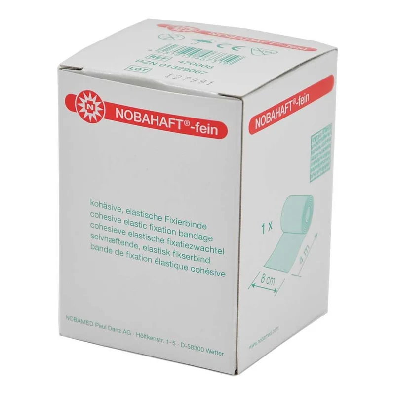 Nobahaft®-fein Weiß, kohäsive Fixierbinde, glatt, 4m/20m, 1St