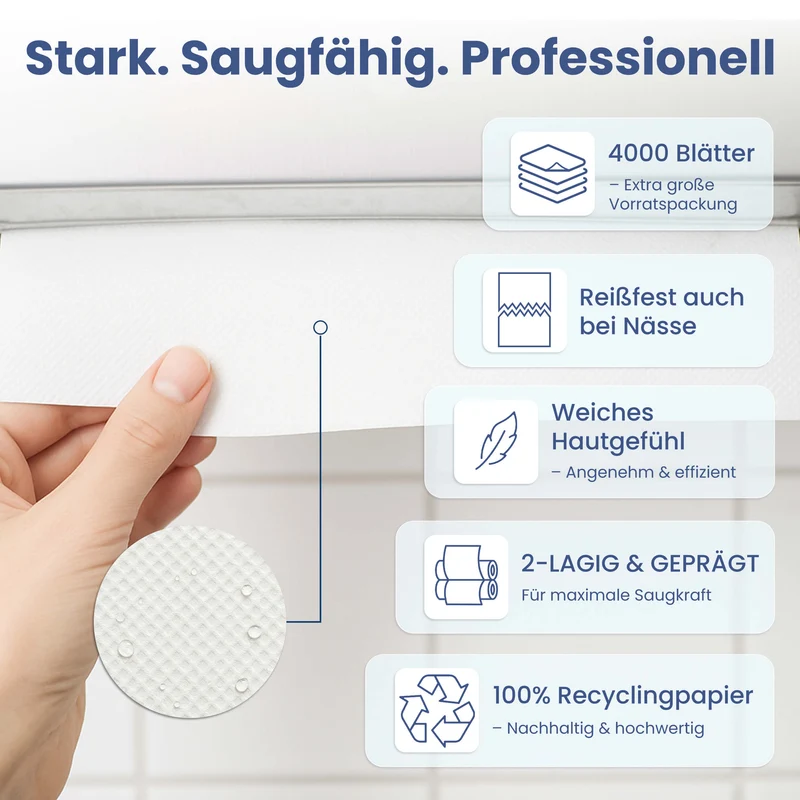 Papierhandtuch - 2 lagig, 4.000 Stück