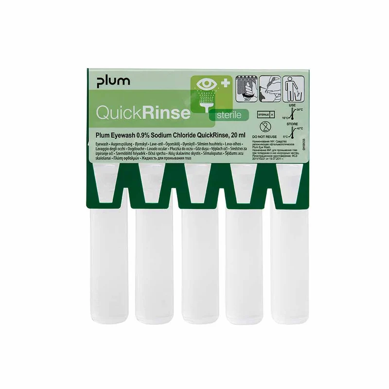Plum QuickRinse Mini, Augenausspülampullen in Box, steril, 5x20ml
