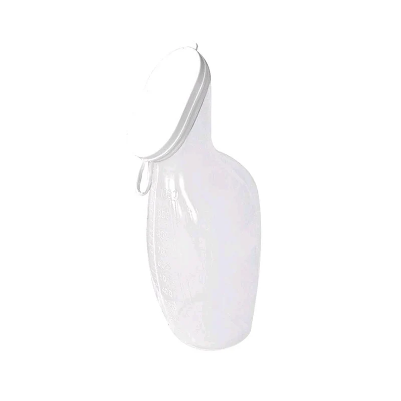 Ratiomed Urinflasche, Frauen, durchscheinend, weißer Deckel, 1 Liter
