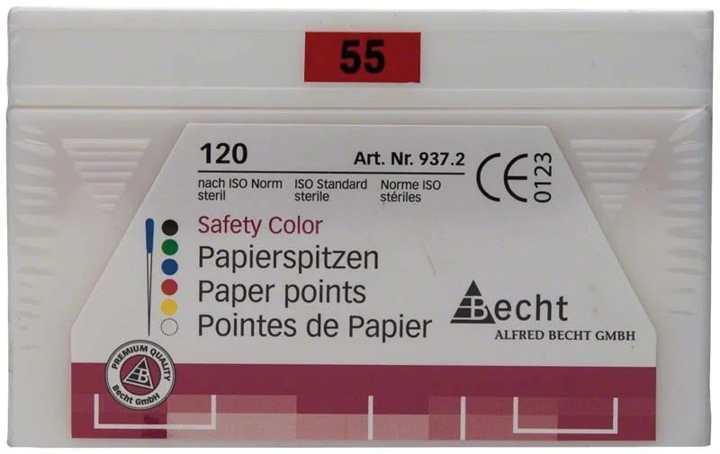 Papierspitzen safety color Gr. 055 rot 120er