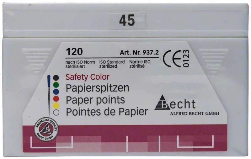 Papierspitzen safety color Gr. 045 weiß 120er