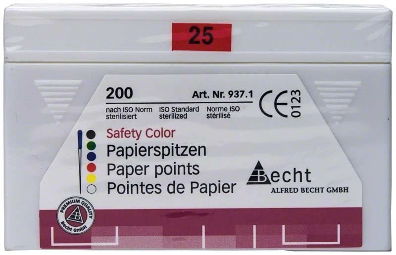 Papierspitzen safety color Gr. 025 rot 200er