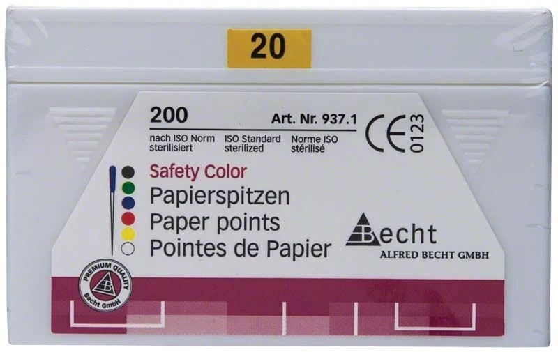 Papierspitzen safety color Gr. 020 gelb 200er