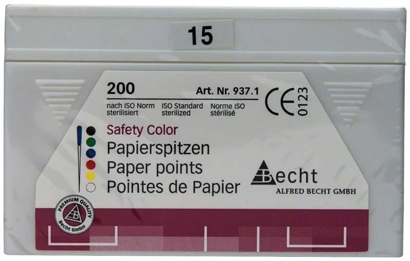 Papierspitzen safety color Gr. 015 weiß 200er