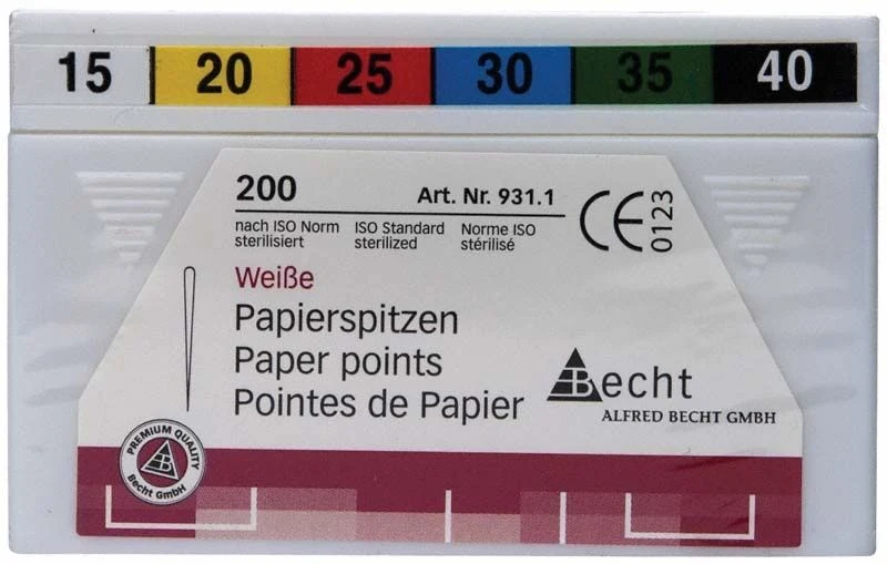 Weiße Papierspitzen sortiert - Gr. 15 - 40 , 200er