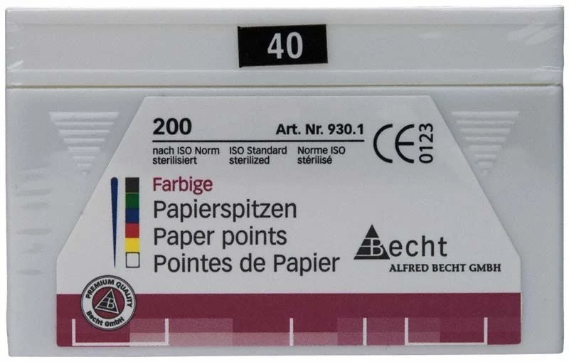 Papierspitzen color Gr. 040 schwarz 200er