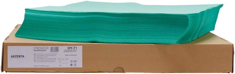 Sterilisationspapier 50x50cm Grün 500 Stück