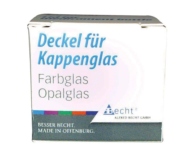 Kappenglasdeckel Buntglas braun