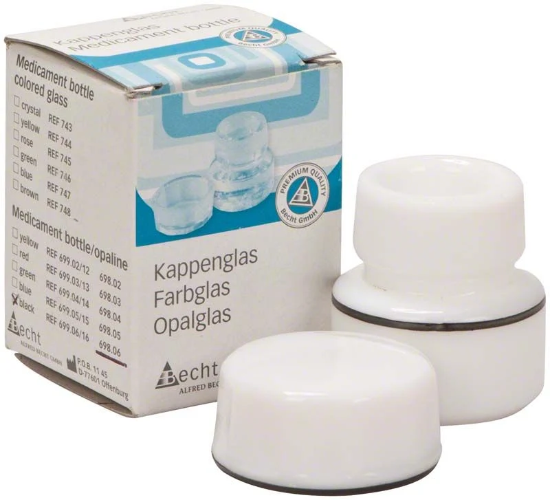 Kappenglas Simplex-Opalglas schwarzer Ring