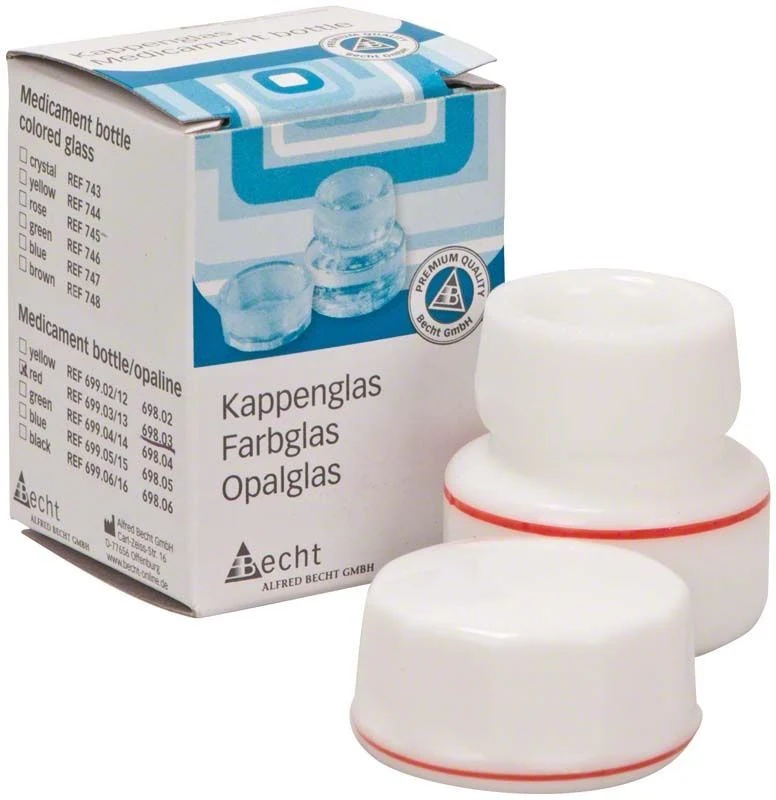 Kappenglas Simplex-Opalglas roter Ring