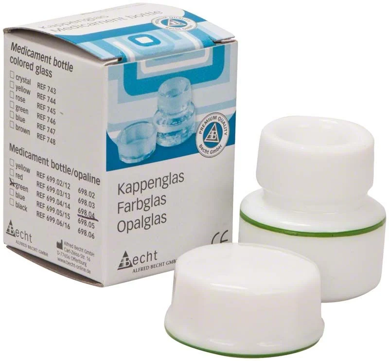 Kappenglas Simplex-Opalglas grüner Ring