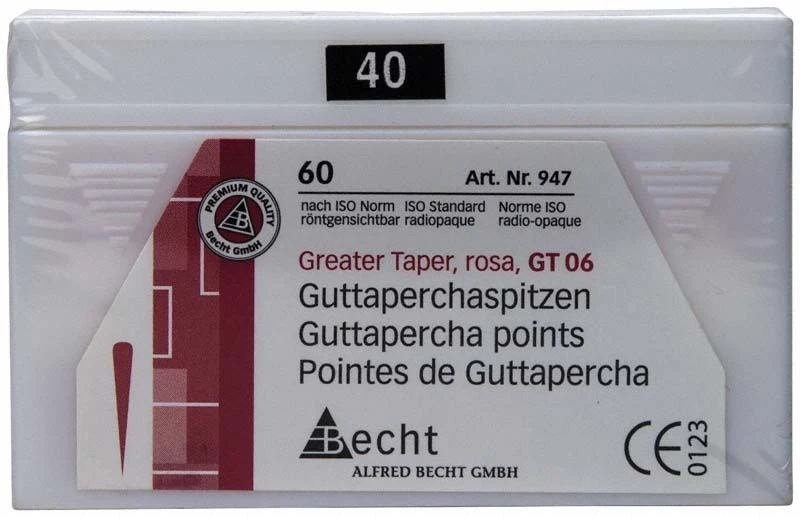 Rosa Guttaperchaspitzen GT 06 Gr. 40