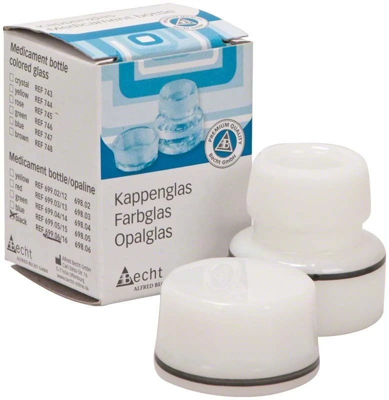 Kappenglas Opalglas schwarzer Ring