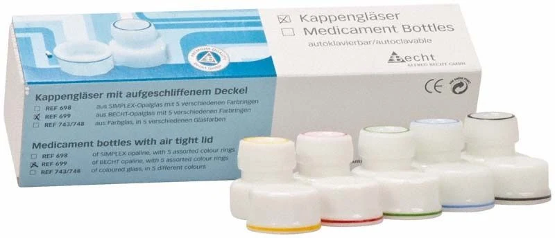 Kappenglas Opalglas f. Schubfach sortiert