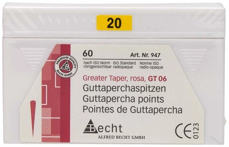 Rosa Guttaperchaspitzen GT 06 Gr. 20