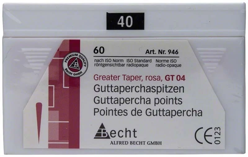 Rosa Guttaperchaspitzen GT 04 Gr. 40