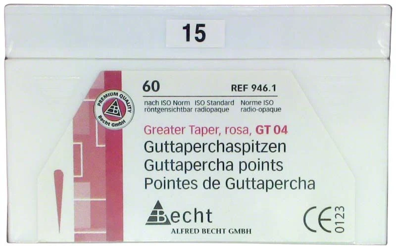 Rosa Guttaperchaspitzen GT 04 Gr. 15