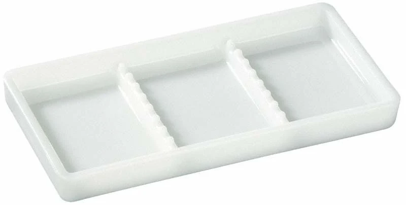 Normenschale Opalglas Nr. 4 - für 9 doppelendige Instrumente