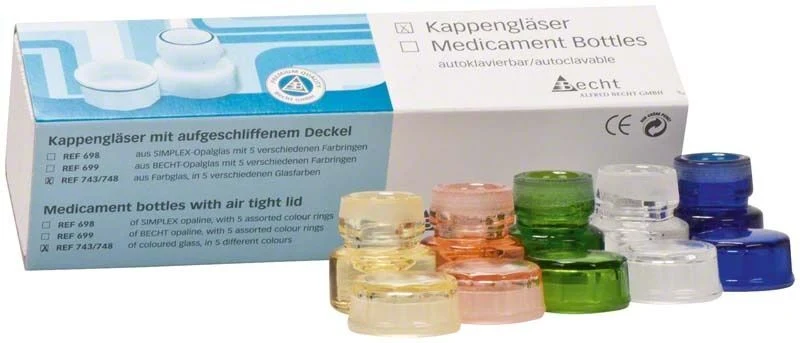 Kappenglas Buntglas sortiert
