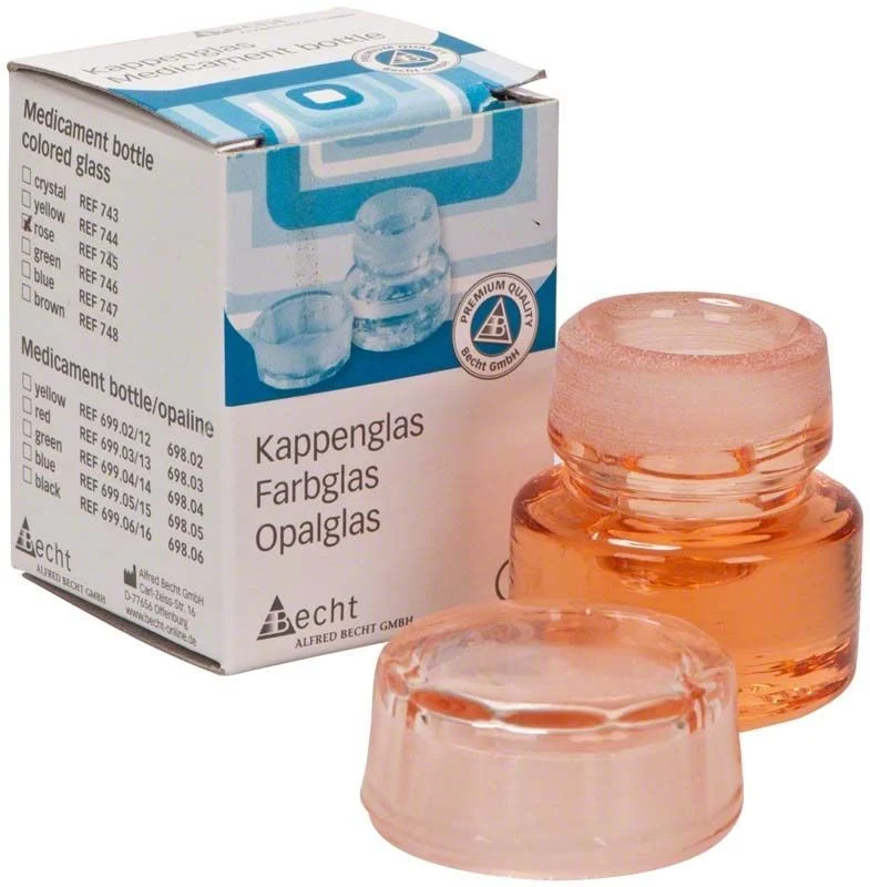 Kappenglas Buntglas rosalin
