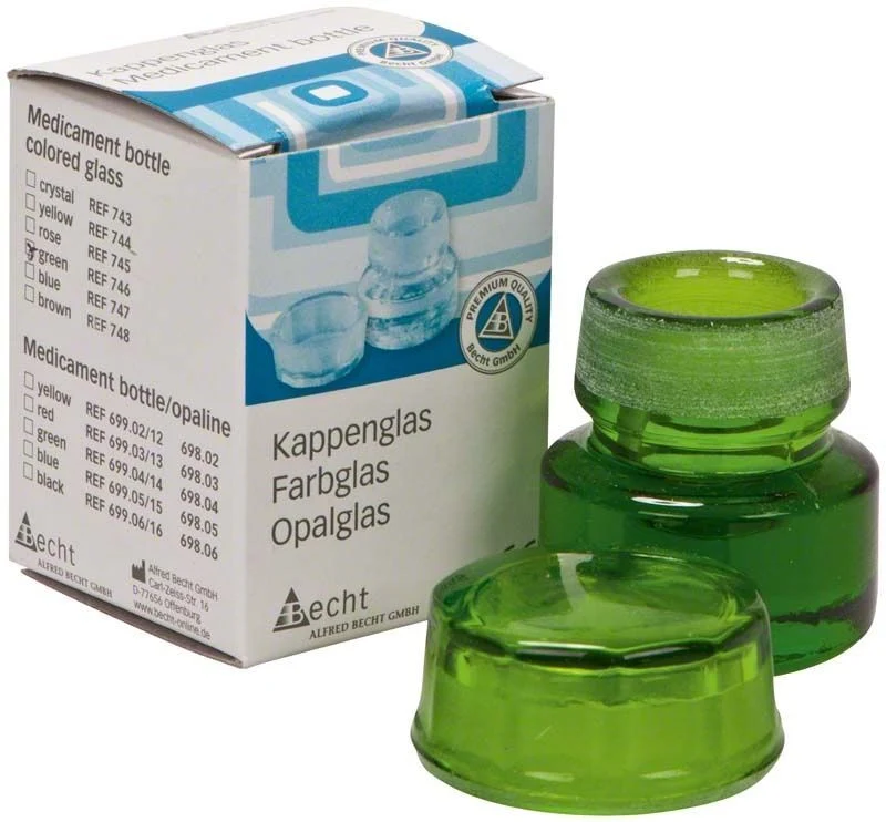 Kappenglas Buntglas grün