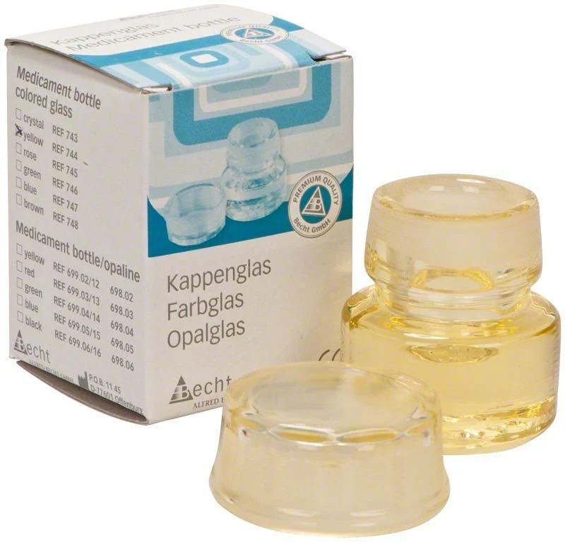 Kappenglas Buntglas gelb